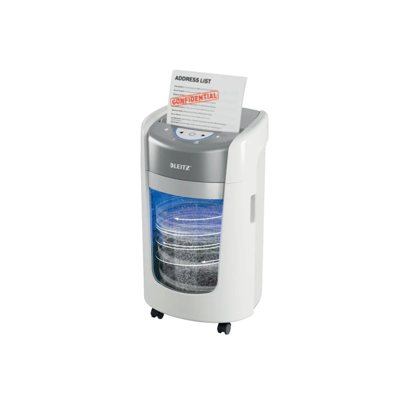 Leitz IQ OptiMax 225 destructeur de papier P5 blanc/gris Leitz IQ OptiMax 225 destructeur de papier P5 blanc/gris