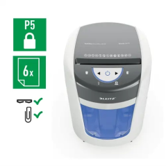 Leitz IQ OptiMax 225 destructeur de papier P5 blanc/gris