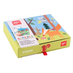 ✅ Apli Set de Stickers Forêt - 8 Feuilles Illustrées de 200G - Stickers Géométriques Amovibles de Différent en stock