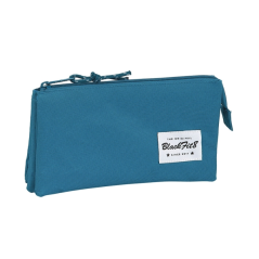 trousse trois compartiments bleue