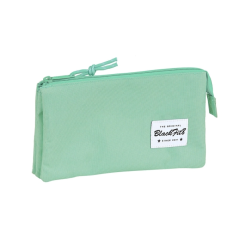 Trousse turquoise à trois compartiments