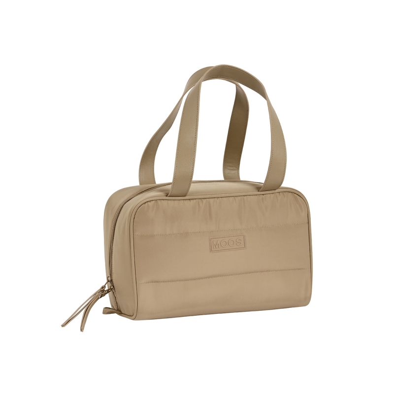 Trousse de toilette Moos Camel 8L sable doublée Trousse de toilette Moos Camel 8L sable doublée