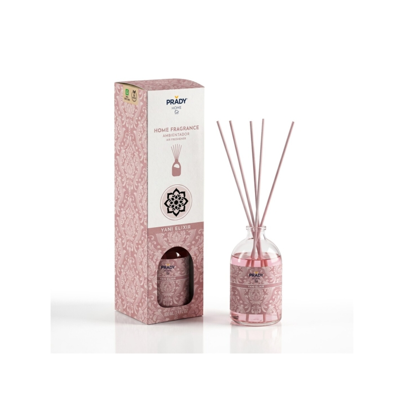 Diffuseur Mikado Yani Élixir Prady 100 ml Rose Diffuseur Mikado Yani Élixir Prady 100 ml Rose