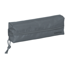 Trousse rectangulaire grise zippée