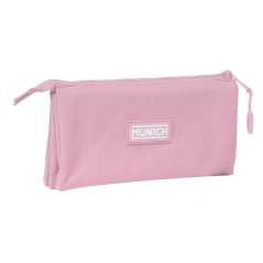 Trousse 3 compartiments Safta Munich Basic rose