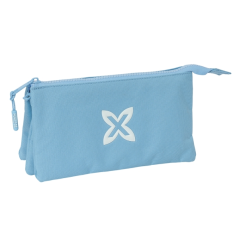 Trousse bleu clair trois compartiments