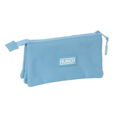 Trousse 3 compartiments Safta Munich Basic bleu clair