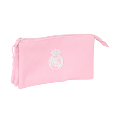 Trousse trois compartiments rose