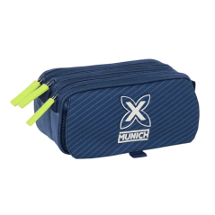 Trousse bleu marine trois compartiments