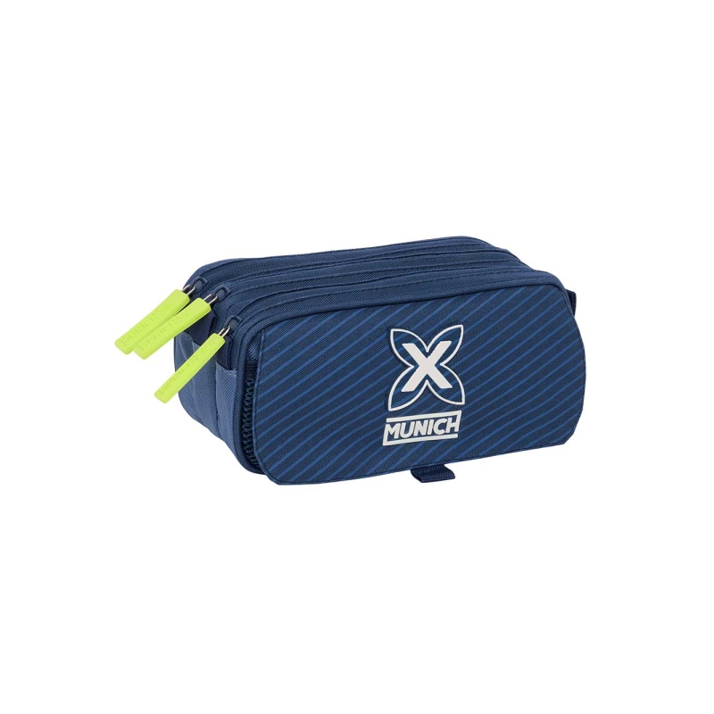 Trousse 3 compartiments Safta Munich bleu marine Trousse 3 compartiments Safta Munich bleu marine