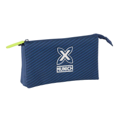 Trousse trois compartiments bleu marine