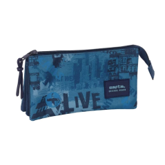 Trousse bleue trois compartiments