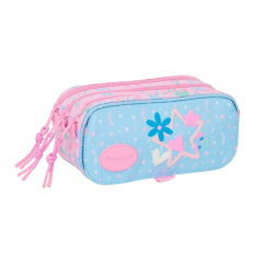 Trousse bleu clair trois compartiments