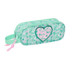 Trousse turquoise à deux compartiments
