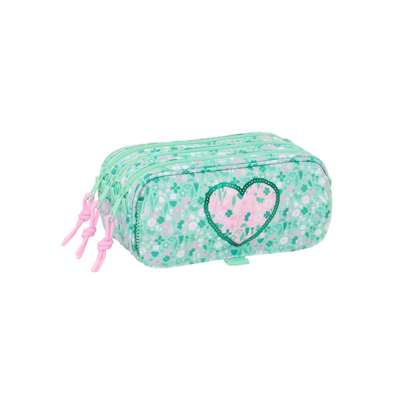 Trousse 3 compartiments Turquoise Safta Cuore 1,72 L