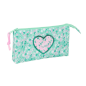 Trousse 3 compartiments Safta Cuore turquoise 0,6 L Trousse 3 compartiments Safta Cuore turquoise 0,6 L