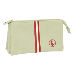 Trousse beige trois compartiments