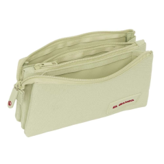 Trousse beige trois compartiments