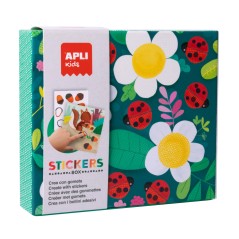 ✅ Apli Kids Ladybug Eraser Games - 8 Feuilles Illustrées de 200G - 8 Feuilles de Gommes Géométriques Amovible en stock