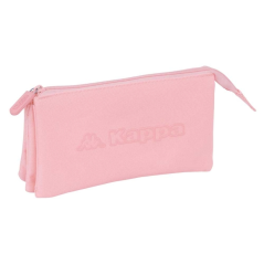 Trousse rose à trois compartiments