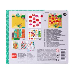 ✅ Apli Kids Ladybug Eraser Games - 8 Feuilles Illustrées de 200G - 8 Feuilles de Gommes Géométriques Amovible en stock