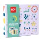 Apli Kids Jeu d'Autocollants Animaux - 8 Feuilles Illustrées de 200G - 8 Feuilles d'Autocollants Géométriques Amovibles - Guide