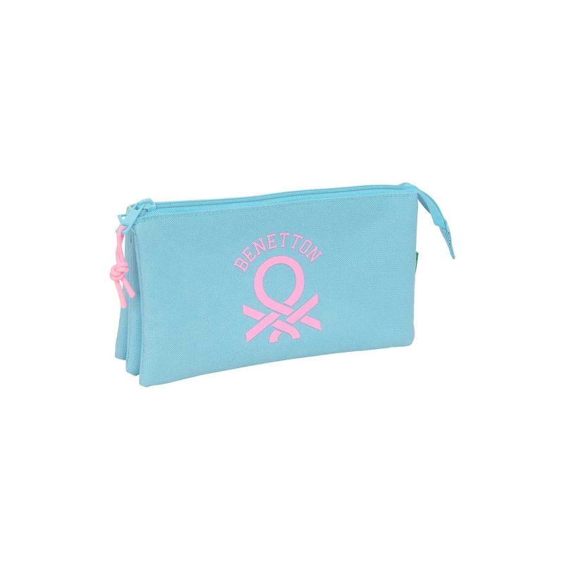 Trousse 3 compartiments Benetton bleu clair 0,6 L Trousse 3 compartiments Benetton bleu clair 0,6 L