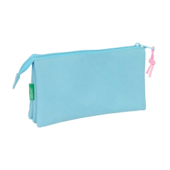 Trousse 3 compartiments Benetton bleu clair 0,6 L