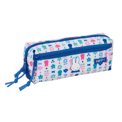 Trousse trois compartiments Miffy bleu blanc