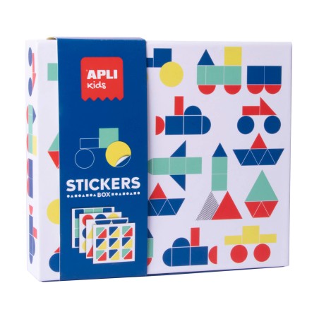✅ Apli Kids Jeux d'Autocollants Véhicules - Feuilles Illustrées 200G - Autocollants Géométriques Amovibles - en stock