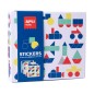 Apli Kids Jeux d'Autocollants Véhicules - Feuilles Illustrées 200G - Autocollants Géométriques Amovibles - Haute Valeur