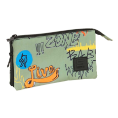 Trousse verte trois compartiments