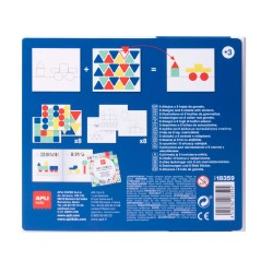 Apli Kids Jeux d'Autocollants Véhicules - Feuilles Illustrées 200G - Autocollants Géométriques Amovibles - Haute Valeur