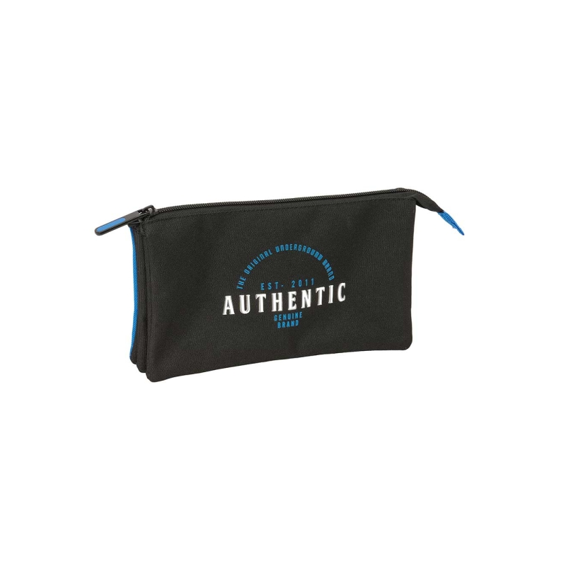Trousse Blackfit8 Underground 3 compartiments noir bleu