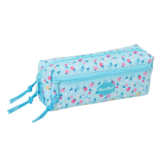 Trousse bleu clair trois compartiments