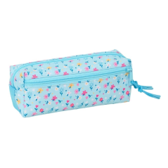 Trousse 3 compartiments Blackfit8 bleu clair 22x8,5x6 cm