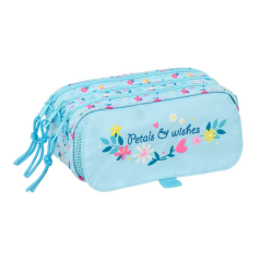 Trousse bleu clair trois compartiments