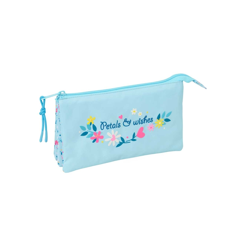 Trousse Blackfit8 Petalos 3 compartiments bleu clair Trousse Blackfit8 Petalos 3 compartiments bleu clair