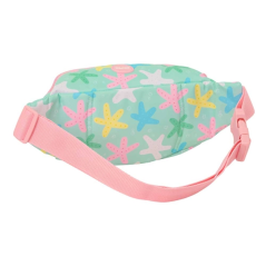 Sac banane vert étoiles avec poche frontale