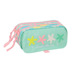 Trousse verte à trois compartiments