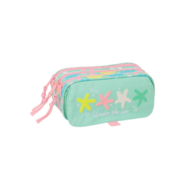 Trousse 3 compartiments Safta Estrellas verte Trousse 3 compartiments Safta Estrellas verte