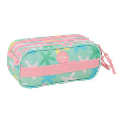 Trousse 3 compartiments Safta Estrellas verte