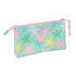 Trousse 3 compartiments Safta verte 22x12x3 cm Trousse 3 compartiments Safta verte 22x12x3 cm
