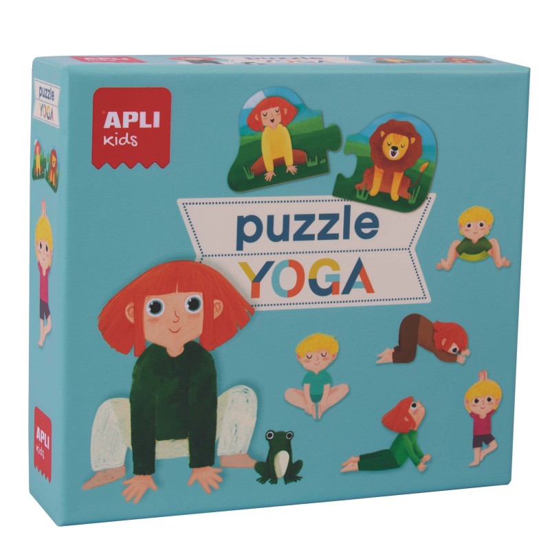 Apli Duo Yoga Puzzle - 24 pièces pour former 12 postures de yoga - Pièces résistantes et faciles à manipuler - Développe les