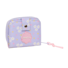 Porte-monnaie Safta rose pastel avec compartiments