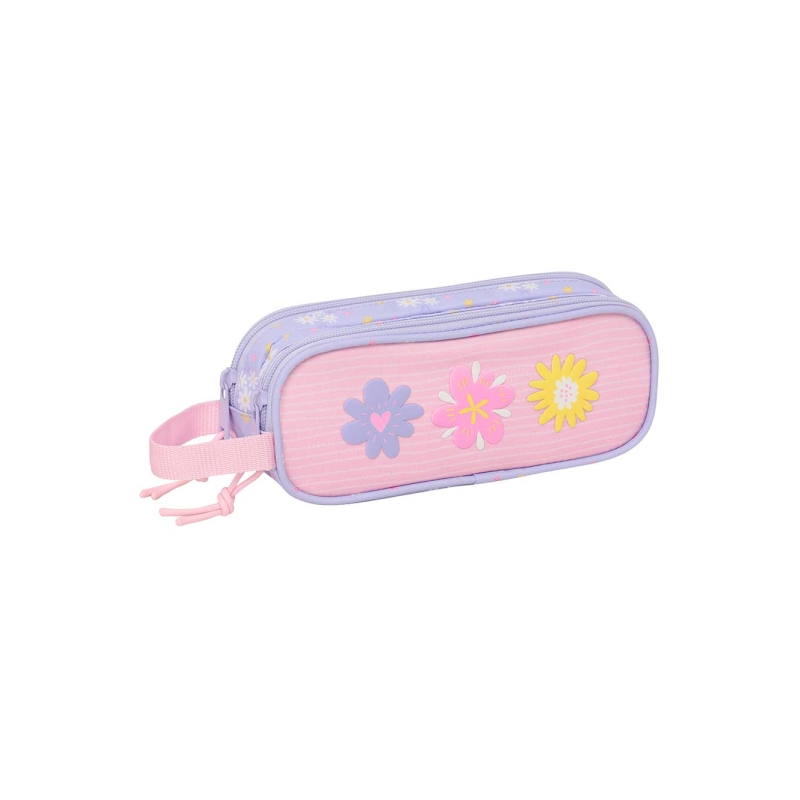 Trousse 2 compartiments Safta rose pastel Trousse 2 compartiments Safta rose pastel