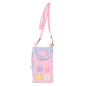 Étui portefeuille téléphone rose pastel 17,5 cm