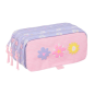 Trousse 3 compartiments Safta rose pastel Trousse 3 compartiments Safta rose pastel