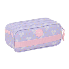 Trousse 3 compartiments Safta rose pastel