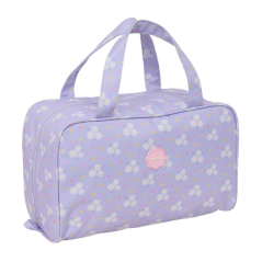 Trousse de toilette Safta 8L rose pastel doublée